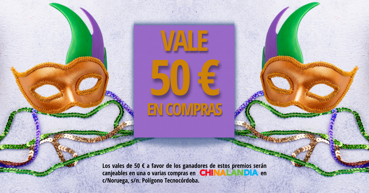 Vale 50 € Disfraces Carnaval